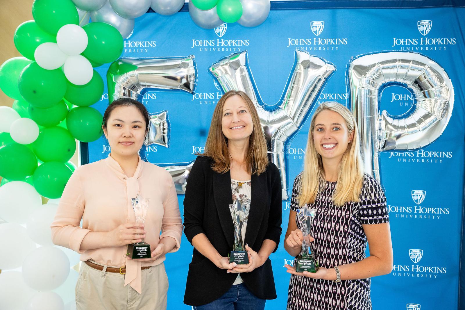 The three winners of the EYP competition