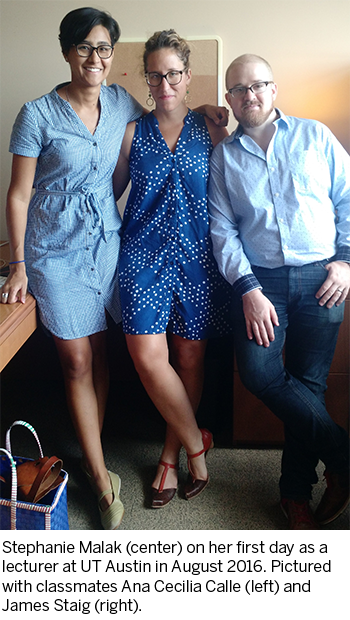 Stephanie Malak with classmates