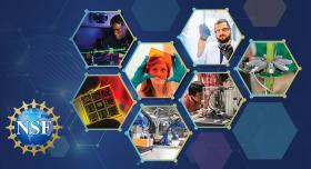 NSF digital image with students researching