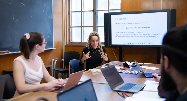 Students in classroom talking