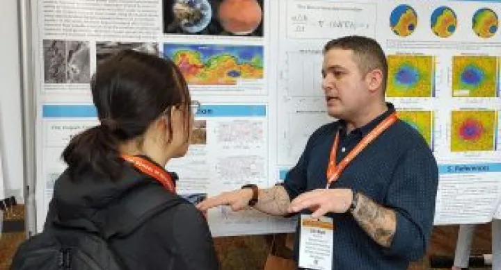Student presents research