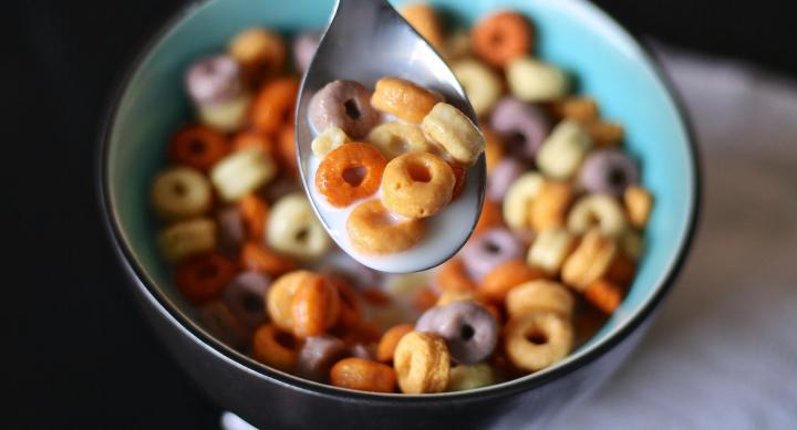 A bowl of cereal.