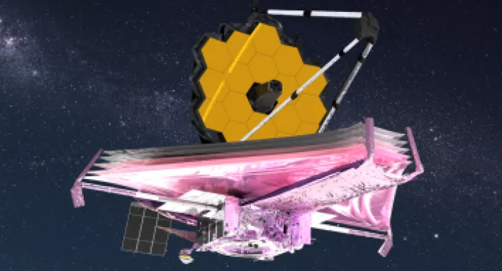 An artist's conception of the James Webb Space Telescope.