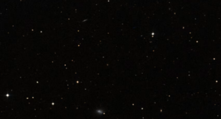 A black sky full of stars.